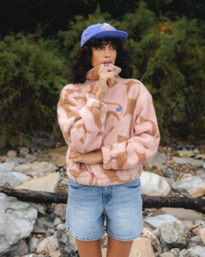 Barra Half Zip Sweatshirt - Rose Brown