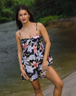 Star Glow Romper - Black Multi