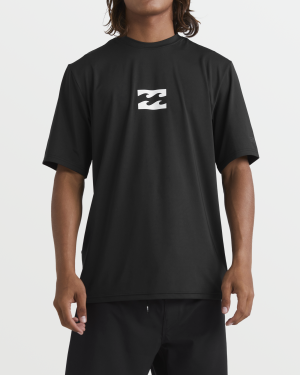 All Day Wave Short Sleeve Rashguard - Black