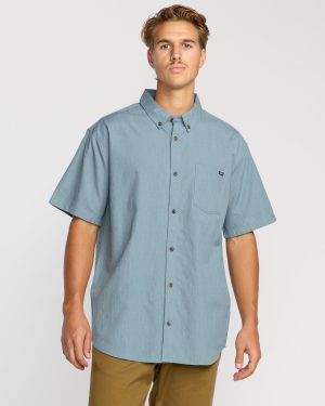 All Day Short Sleeve Shirt - Steel Blue