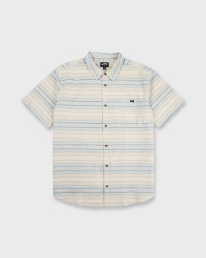 All Day Stripe Short Sleeve Shirt - Desert Sand