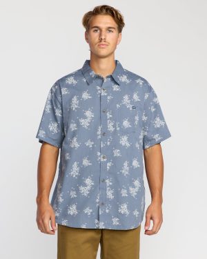 Sundays Mini Short Sleeve Shirt - Steel Blue