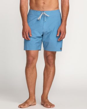Kirra Pro Performance 18 Boardshorts - Carolina Blue