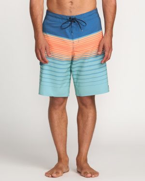 All Day Stripe Pro Performance 20 Boardshorts - Deep Blue