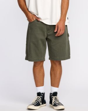 Bad Dog 21 Workwear Shorts - Dark Military