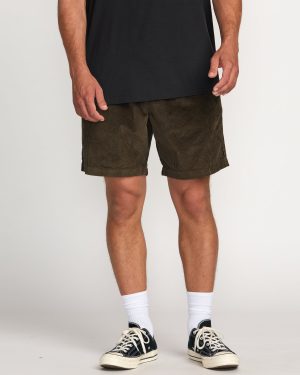 Larry Laybacks 19 Cord Shorts - Brown