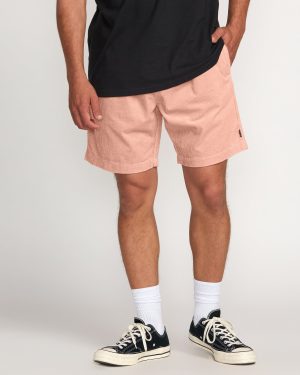 Larry Laybacks 19 Cord Shorts - Dusty Pink