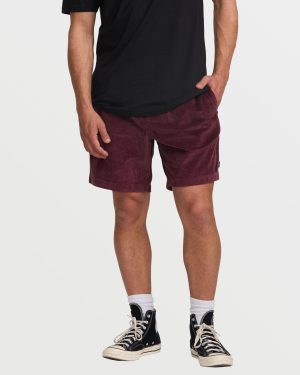 Larry Laybacks 19 Cord Shorts - Plum