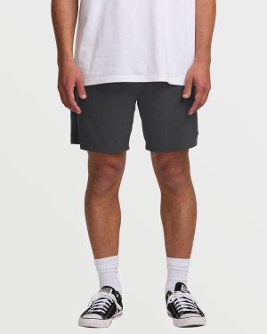 Surftrek Perforated Elastic 17 Hybrid Shorts - Black