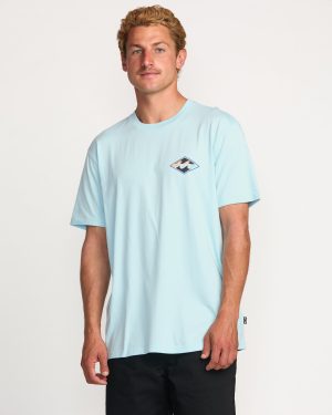 Crayon Wave Premium Tee - Coastal Blue