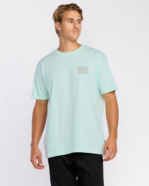 Crayon Wave Premium Short Sleeve T-Shirt - Sea Glass