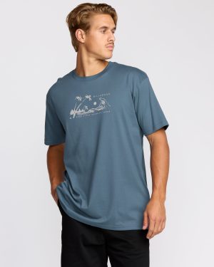 Beach Club Premium Short Sleeve T-Shirt - Steel Blue