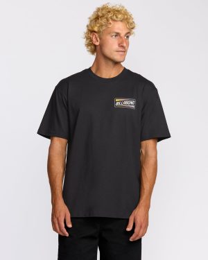 Walled Regular Short Sleeve T-Shirt - Black