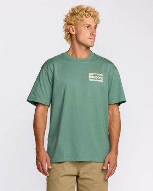 Walled Regular Short Sleeve T-Shirt - Sage Green