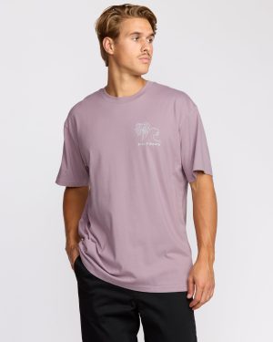 Scenes Regular Short Sleeve T-Shirt - Purple Ash