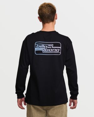 Walled Regular Long Sleeve Tee - Black