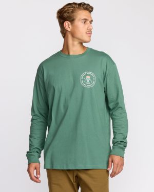 Desert Flower Regular Long Sleeve T-Shirt - Sage Green