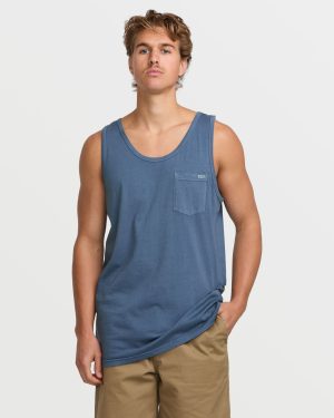 Essential Premium Wave Wash Tank - Slate Blue