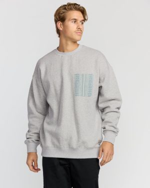Austin Garage Crew Sweatshirt - Lt Grey Htr