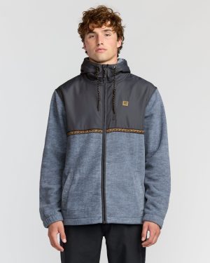 Boundary Lite Zip Sweatshirt - Steel Blue