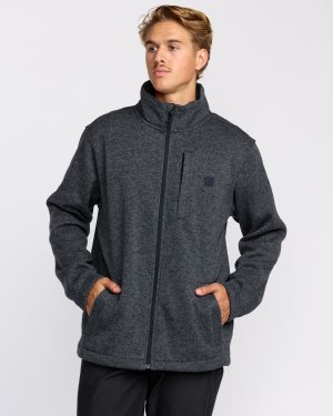 Boundary Mock Neck Zip Sweatshirt - Navy