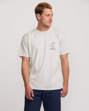 Catch One Premium Wave Wash Tee - Silver
