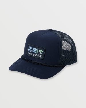 Kahili Hi Trucker Hat - Navy