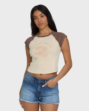 Paradise Raglan Short Sleeve T-Shirt - Kona