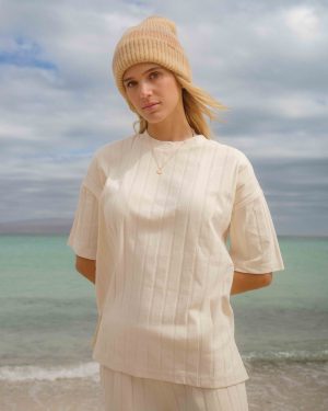 Cass Short Sleeve Top - Whitecap