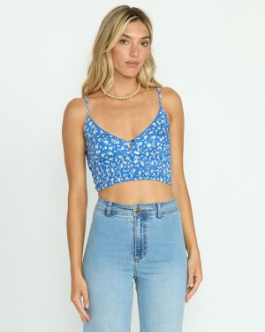 May Knit Tank - True Blue