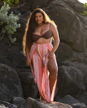 Split Spirit Elastic Waist Pants - Multi