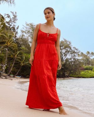 Red Aloha Maxi Dress - Red Aloha