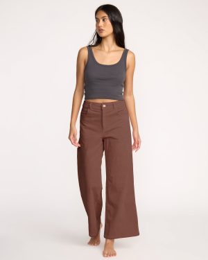 Free Fall High-Waist Cord Pants - Espresso