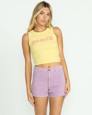 Free Fall Corduroy Shorts - Amethyst Smoke