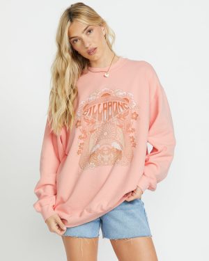 Ride In Crew Sweatshirt - Peach Kiss