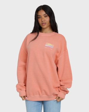 Ride In Crewneck Sweatshirt - Peach Out