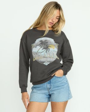 Wonderland Calls Crewneck Sweatshirt - Off Black