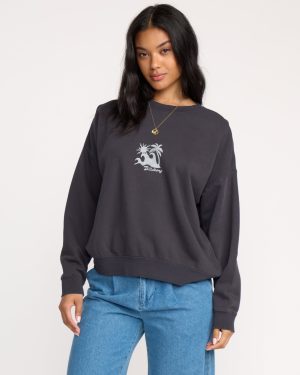 Echo Crewneck Sweatshirt - Black Sands