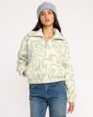 Barra Half Zip Sweatshirt - Green Haze