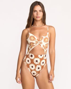 Fresh Daze Mika One-Piece Swimsuit - Sunburnt