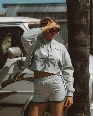 Triple Palms Dolphin Shorts - Heather Grey