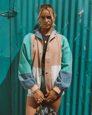Set The Tone Jacket - Aqua Haze