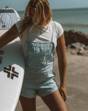 Wild Pursuit Romper - Washed Chambray