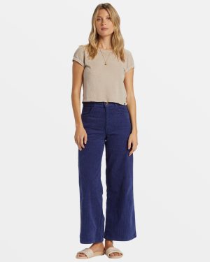 Be Free Corduroy Pants - I Sea Indigo