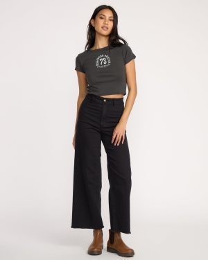 Free Fall High-Waist Pants - Black