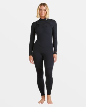4/3mm Salty Dayz Natural Upcycler GBS Chest Zip Wetsuit - Black