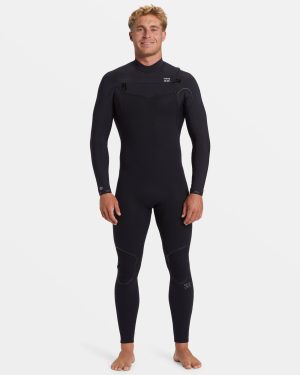 3/2mm Furnace Natural Upcycler GBS Chest Zip Wetsuit - Black