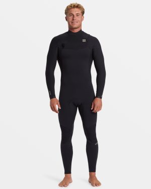 4/3mm Revolution Natural Upcycler GBS Chest Zip Wetsuit - Black