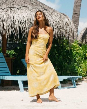 Sun Glow Maxi Dress - Gold Coast
