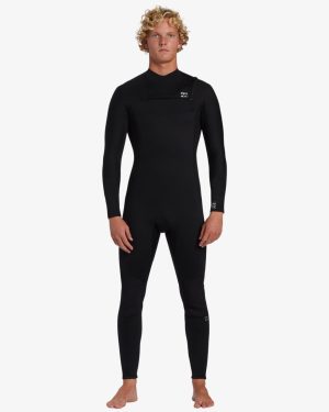 3/2mm Foil GBS Chest Zip Wetsuit - Black